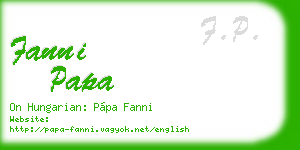 fanni papa business card